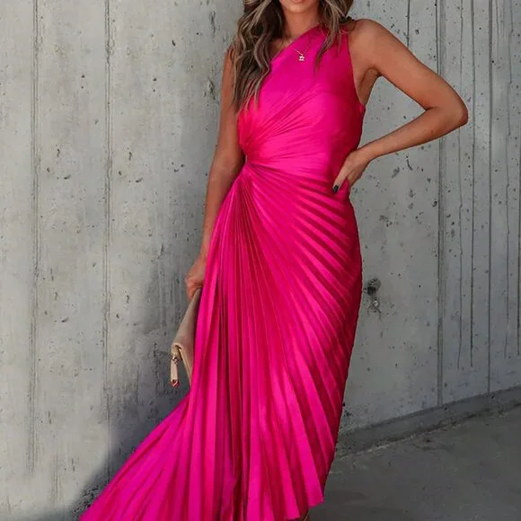 strapless open back dress Beaded Jacquard Pleated Midi Dress main image 0